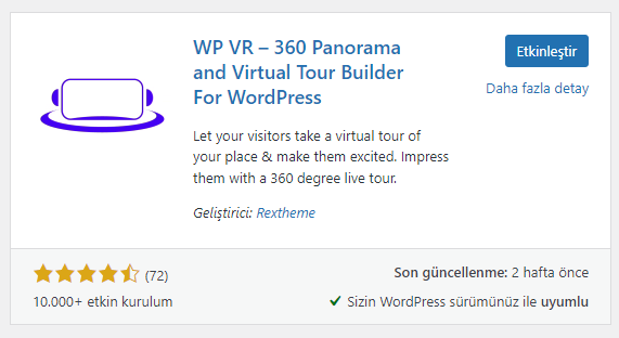 WordPress 360° Panorama Sanal Tur Oluşturma